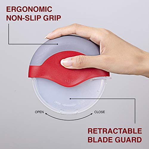 image for Kitchen Ziz Pizza Cutter Wheel - Super Sharp and Easy To Clean Slicer,