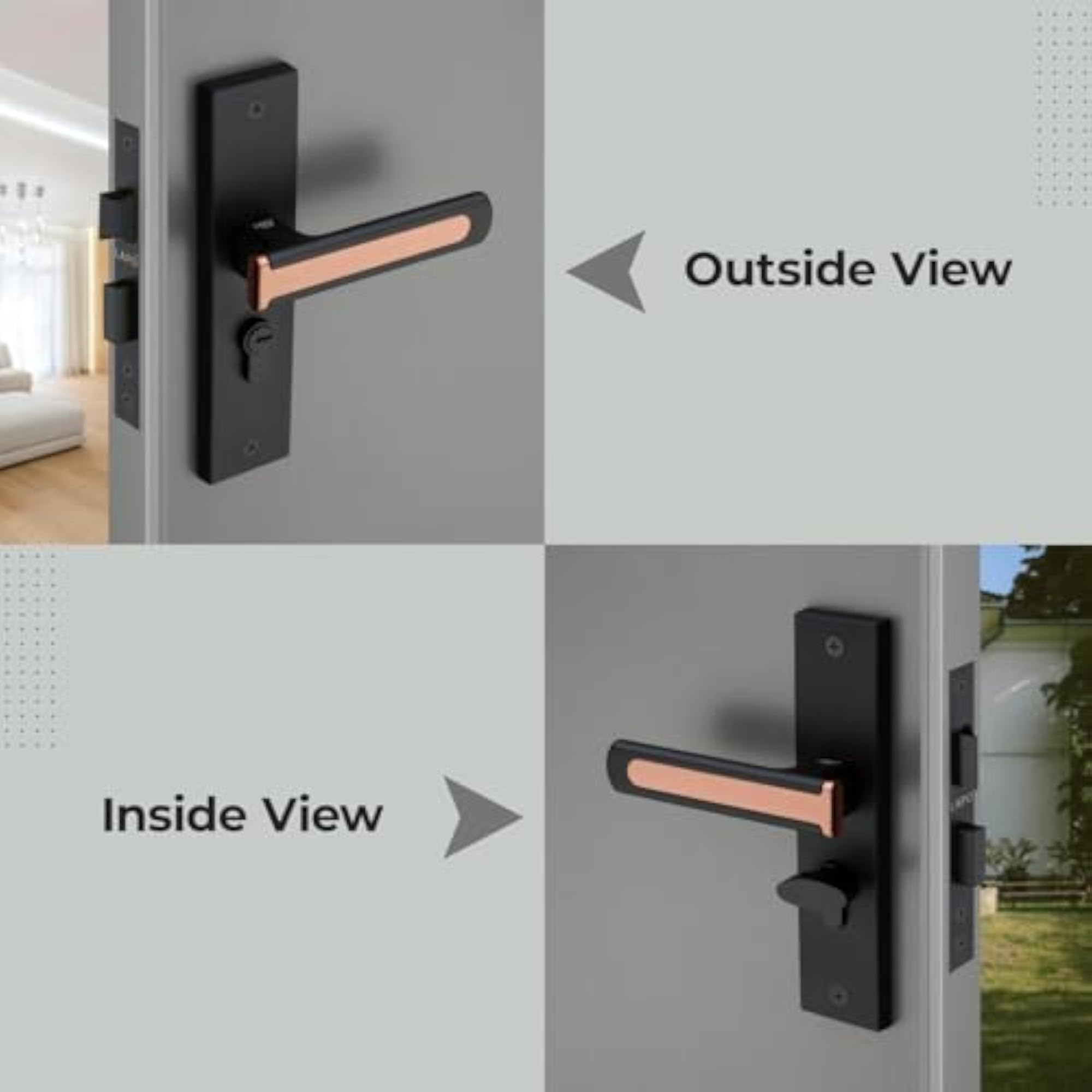 Mortise Door Lock for Home Main & Bedroom with Handle