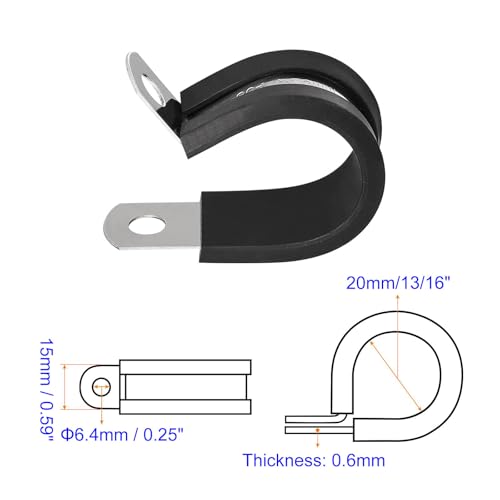MACHSWON 24Pcs 13/16 Inch(20mm) Cable Clamp - Image 2