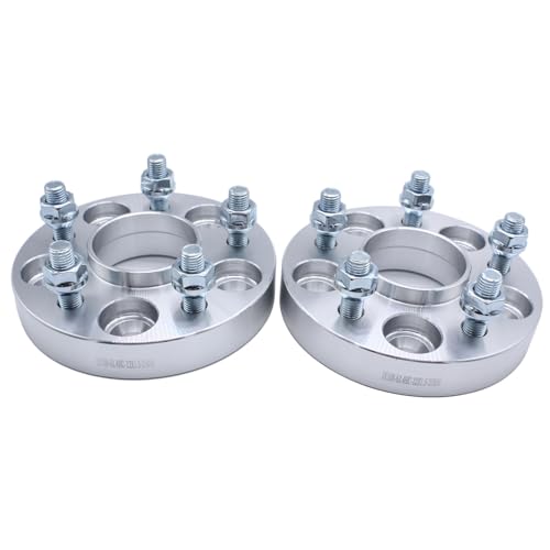 2Pcs 25mm Hubcentric Forged Spacer Kit with 10x Lug Bolts M12x1.5 Hub Bore 63.4mm for FOR-D FOCUS 5X108 PCD 63.4CB BORE-2LX