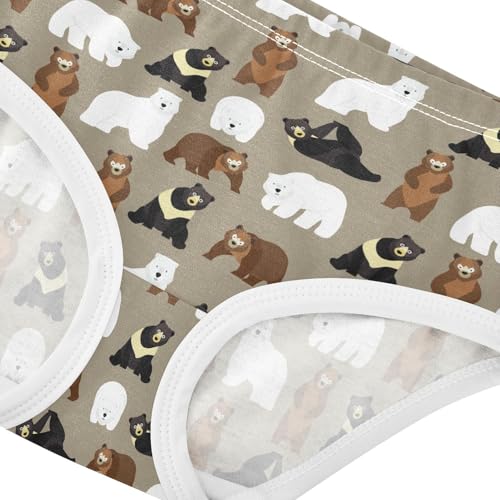 Girls' Underwear Cute Bear Cotton Stretch Comfort Toddler Panties4