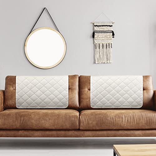 Headrest Cover For Recliner Chair 2 Pieces Recliner Headrest Protector Recliner Sofa Cover Recliner Head Covers Sofa Head Protector Furniture Protector For Recliner Sofa Slipcovers(Beige) #TOP5