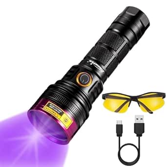 Alonefire SV47 12W Lampe Torche UV 365nm Rechargeable Longue Portée