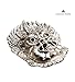 Gangesindia Hindu Religious Sculpture Bhairava Mask Handicraft Nazar Battu, Wall Hanging Metal Mahakal Face Mask Evil Eye Protector