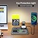 3 in 1 Wireless Charging Station,Wireless Charger Compatible with iPhone 16/15/14/13/Pro/Max/XS/Plus.for Apple Watch,Charging Dock for AirPods with Digital Alarm Clock and Night Light (Y21)