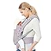 Baby Carrier with Adjustable Hip Seat,Baby Wrap Carrier with Hood, Soft & Breathable Baby Carriers Backpack Front and Back for Infants to Toddlers Up to 44 lbs - Gray