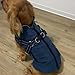 Woiil Hundemantel Hundejacke Wintermantel für Kleine Hunde, Hundemantel Winter mit Geschirr, Hunde Wintermantel Ärmellose Baumwolle Gepolsterte Weste Wasserdicht Warme Reflektierend, Navyblau S