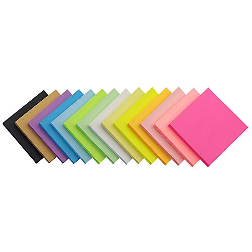Early Buy Sticky Notes 14 Bright Color 28 Pads Self-Stick Notes 3 in x 3 in, 60 Sheets/Pad