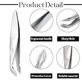 Yuomeaz 3Pcs Mini Cuticle Trimmer, Stainless Steel Cuticle Nail Clippers, Mini Cuticles Cutter Set, Precise Pointed Tip Cuticles Nipper for Manicure, Pedicure, Dry Skin