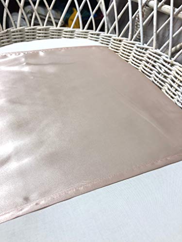 100% Mulberry Silk Baby Crib semi Sheets for decreased Hair Loss (Pink)