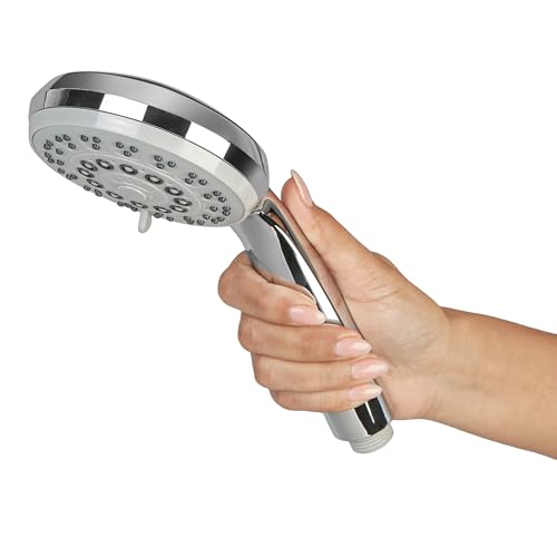 Image of Orvos Hand shower multi-function 5 Modes, 4x4 inches, RainMist, Chrome plated with high grade Korean ABS material from LG,1.5 to 1.8 meter flexible shower hose and wall hook