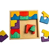 TOYSEE Puzzle de Bloques de Madera – 18 Piezas – Juguete Educativo 3+ años