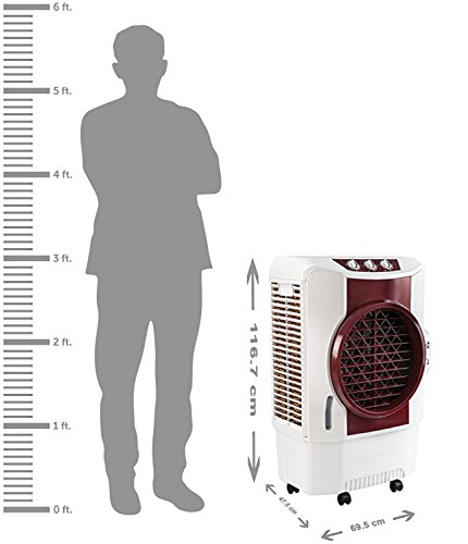 Image of Usha Air King RC CD704A 70-Litre Desert Cooler (White /Maroon).