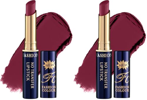 Image of Fashion Colour Lip Super Stay | Non Transferable Lipstick Waterproof | Lipsticks For Women Waterproof | 12-Hour Stay | Matte Finish | Long-Lasting | Highly Pigmented | Bold Colours (Cherry Pink, 2.6)