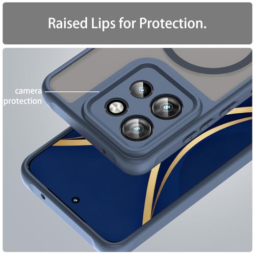 Image of Compatible with Motorola ThinkPhone 25 Case Cover,Compatible with MagSafe,Anti-Fall,Compatible with Motorola Edge 60 Neo XT2509-1 Cell Protective Phone Case Blue