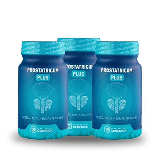 PROSTATRICUM PLUS - Juego de 3 botellas para la funcionalidad de la próstata y el tracto urinario. Complemento alimenticio a base de extractos vegetales y componentes naturales.