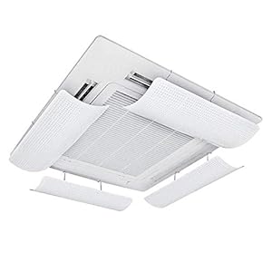 Deflector de Aire condicionado para Aire Acondicionado Central de Techo,ABS Ligero Y Flexible Y Blando,InstalacióN Simple,GuíA de Viento Microporosa,Evita Que el Aire Sople Recto,58 cm (Una Pieza)