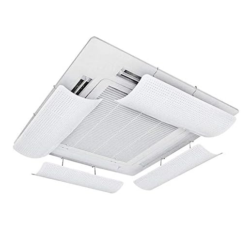 Deflector de Aire condicionado para Aire Acondicionado Central de Techo,ABS Ligero Y Flexible Y Blando,InstalacióN Simple,GuíA de Viento Microporosa,Evita Que el Aire Sople Recto,58 cm (Una Pieza)