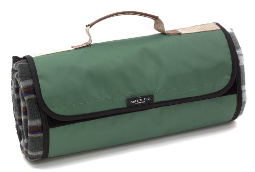 The Greenfield Collection PB002H - Manta de Picnic Forrada, Resistente al Agua diseño escocés, Color Verde Bosque