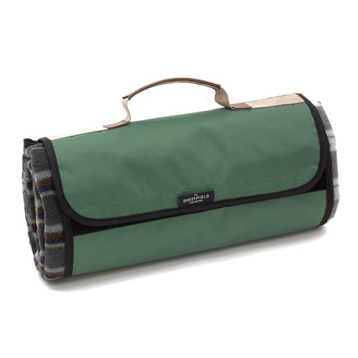The Greenfield Collection PB002H - Manta de Picnic Forrada, Resistente al Agua diseño escocés, Color Verde Bosque