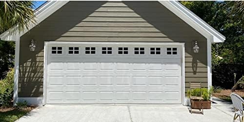 Sanfurney Magnetic Garage Door Windows Panes Arch Style Pre-Cut Faux ...