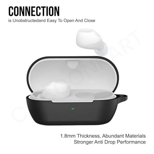 Image of Soft Soft Silicone Case Cover for Sony WF-C710N | C710NSA (Black)