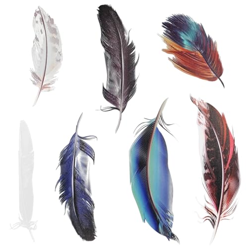 DUSCOKE 3D Feather Vinyl Decal Car Stickers - Bird Feather ...