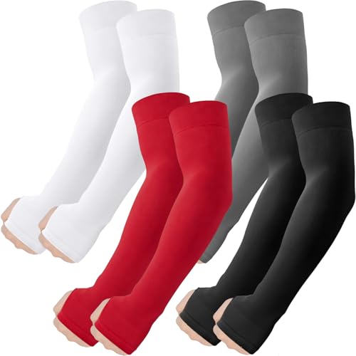 Image of ROXUN Arm Sleeves with Thumb Hole, Cooling UV Sun Protection Compression Tattoo Cover Up for Men /Women