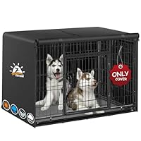 Zettum 90 cm Hundekäfig Abdeckung, Hundekäfigabdeckung Winddicht und langlebig, 600D Oxford strapazierfähig Hundebox Abdeckung, universell passend für Hundekäfige (Ohne Hundekäfig - 91x58x63 cm)