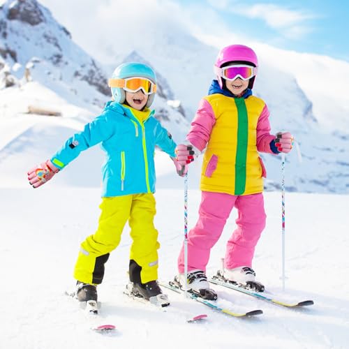 QKURT Guante de Nieve para niños Guante de esquí niños Guante Térmico de Invierno a Prueba de Viento Guante Deportivo Antideslizante, Guante para Exteriores Adecuado para niñas y niños de 2 a 13 años - imagen 6