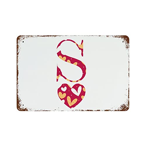 Plaque métal alphabet S monogramme rustique salon chaleureux - 2