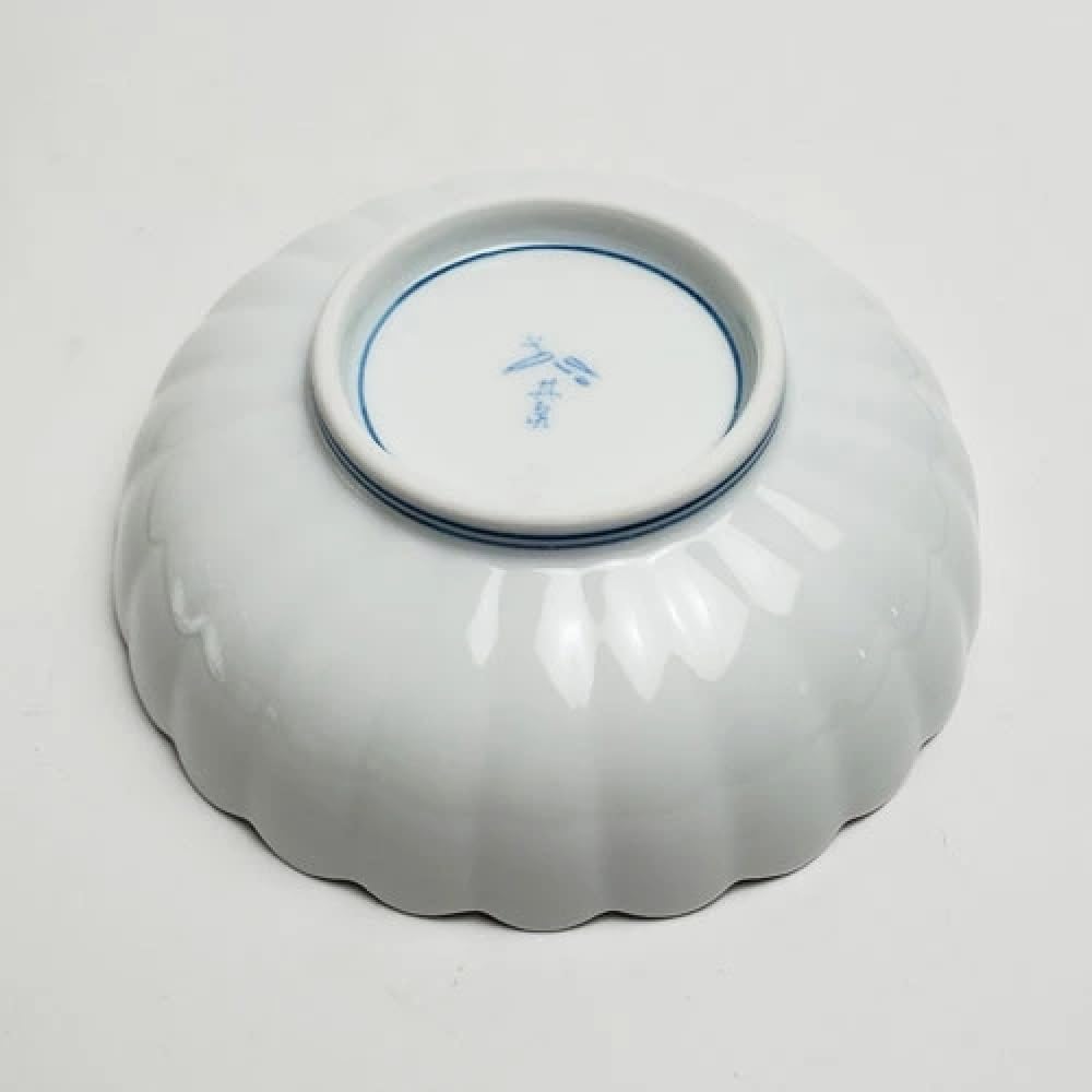 Amazon.co.jp: 有田焼 其泉窯 白磁菊割 (平小鉢揃(5客組