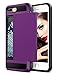 iPhone 7 Plus Case, Vofolen Sliding Card Holder iPhone 7 Plus Wallet Case Cover ID Slot Dual Layer Protective Hard Shell Soft TPU Rugged Bumper Armor tough casing for iPhone 7 Plus 8 Plus - Purple