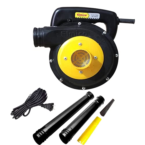 Image of Elmico 700W Blower for Cleaning Dust with 100% Copper Armature, Extension Wire & 3 Extra Blower Pipes, Heavy Duty Air Blower for PC Cleaner, AC Cleaner, Dust Remover, Made in India