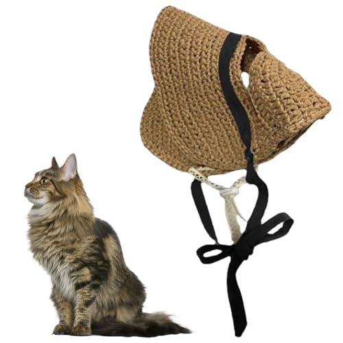 Chapéu Sombrero para Cachorro, Chapéu de Palha para Cachorro - Chapéu de resfriamento para cães Chap