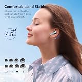 EarFun Air 2 bezprzewodowe słuchawki douszne Bluetooth, Hi-Res Audio, LDAC, 10 mm wełniany sterownik audio, EQ, 4 połączenia mikro HD, Bluetooth 5.3, Multipoint, akumulator 40 godzin, bezprzewodowe