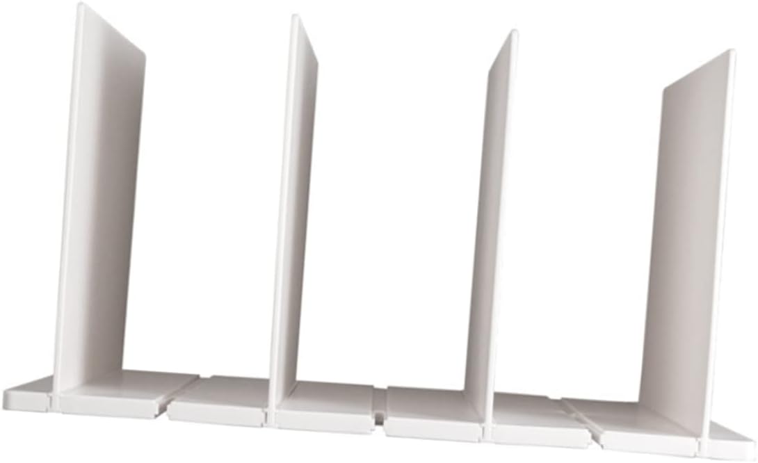 Plastic Shelf Dividers for Closet Organization and Removable Wardrobe Separators Easy to Install Desktop Shelf Organizers for Books and Clothing Storage