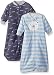 Carter's Baby Boys 2-Pack Microfleece Sleepbag, Blue Bear Script Medium