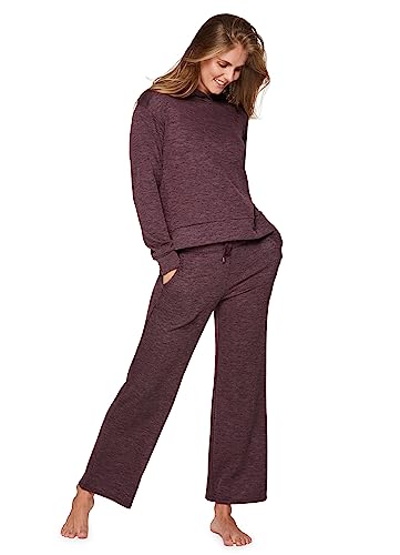 Rbx Active Women's Ribbed Lounge Pant, Everyday Yoga Drawstring Waist Relaxed Fi #TOP4