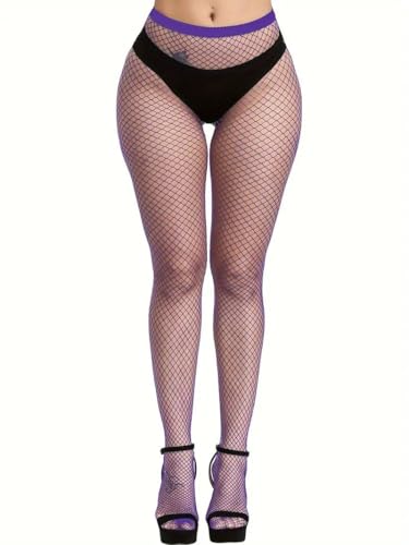 Image of Boolavard Fishnet Stockings, High Waist Tights for Women, Fish Net Tights Ladies Plus Size One Size Fit All