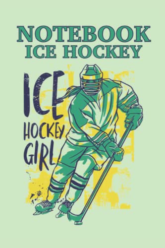 Notebook per hockey su ghiaccio: Notebook per hockey su ghiaccio 120 pagine allineate, taglia 15, 24 x 22, 86 cm
