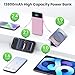 Portable Charger with Built-in AC Plug and Cables,13800mAh All in One USB C Fast Charging Power Bank,Travel Essentials Portable Phone Charger Battery Pack for iPhone 17/16/15/14/13,Galaxy,Android-Pink