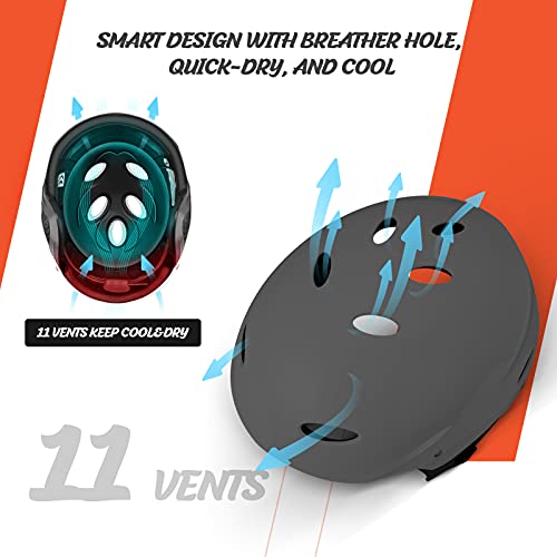 Adjustable Outdoor Water Sports Helmet with Ear Protection and Ventilation Holes - Ideal for Kayaking, Paddleboarding, and Rafting (Dark Gray, Medium)