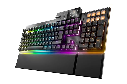 静かに! ダークマウントメカニカルキーボード | リニア | ホットスワップ可能な潤滑サイレントスイッチ | 取り外し可能なテンパッドとメディアドック | プログラム可能なARGBキー | 高品質 PBT ダブルショットキーキャップ | BT001US