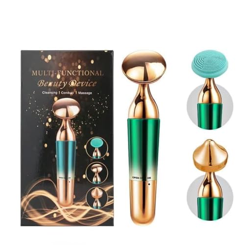 Image of UCRAVO 3 in 1 Electric Face Massager for Glowing Skin, Vibration Skin Care Tool for Glowing, Firm & Youthful Facial Cleansing Brush, Anti-Ageing Device, Lifting Skin Tightening Tool for Women & Men