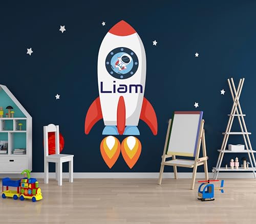 Vinilo decorativo cohete astronauta 25.4x55.88 cm miniatura 2