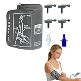 Ricambio per monitor Omron Extra Large Cuff BP da 22-52 cm, braccio grande, monitor della pressione sanguigna regolabile, bracciale grande include 6 interfacce universali, compatibile con polsini per