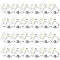 Amico 24 Pack 4 Inch 5CCT LED Recessed Lighting, Dimmable, Damp Rated, 9W=60W, Can Lights with Baffle Trim, Retrofit Installation, ETL&FCC, White