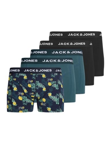 Pack de 5 calzoncillos bóxer Jack & Jones Jacjake Lemon para hombre en algodón cómodo