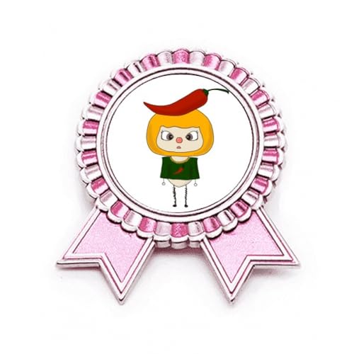 Broche Rose Winner Award Medal en métal, l'élégance d'un trophée M